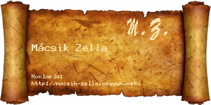 Mácsik Zella névjegykártya